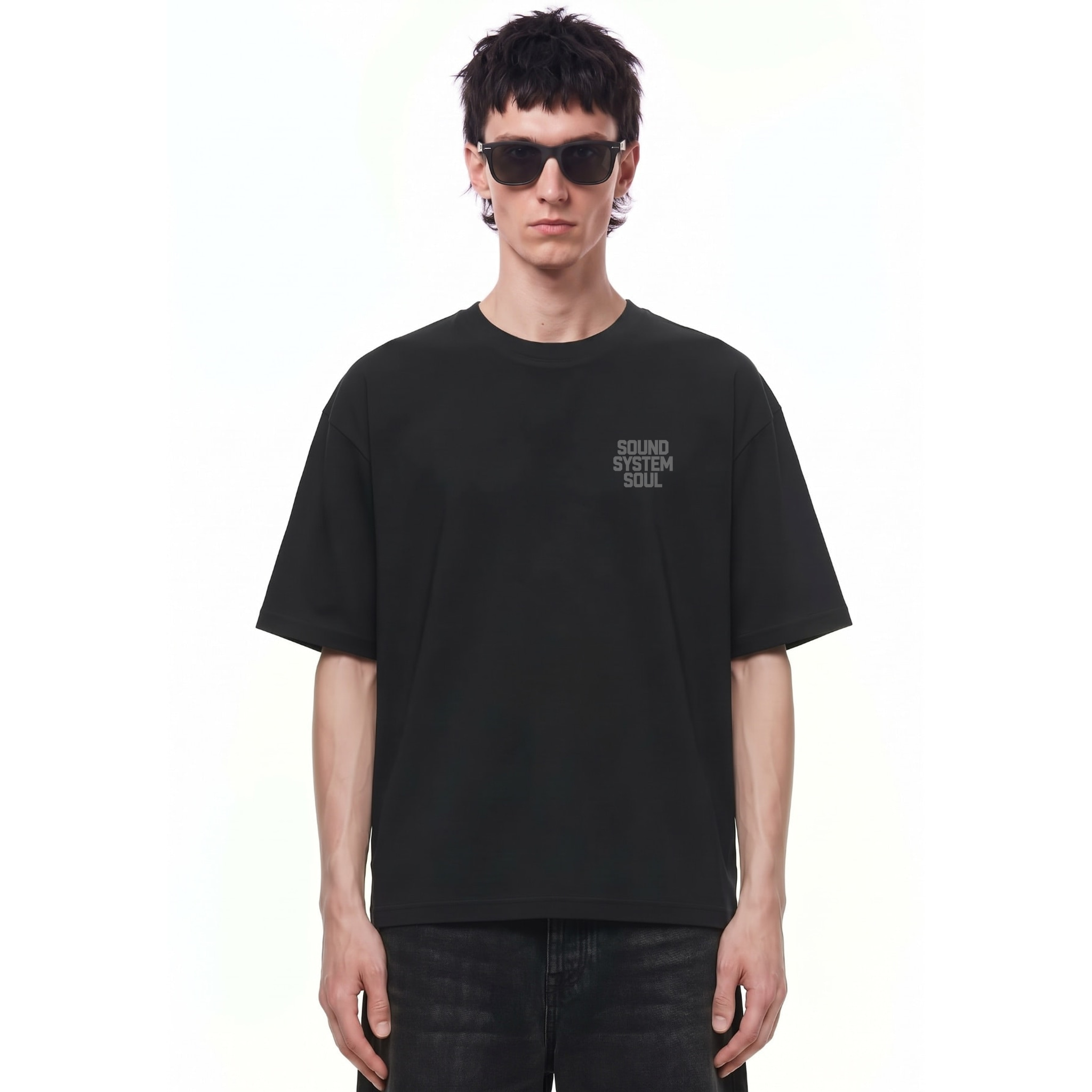 Color the Sound Retro Graphic Tee — Cover · Black