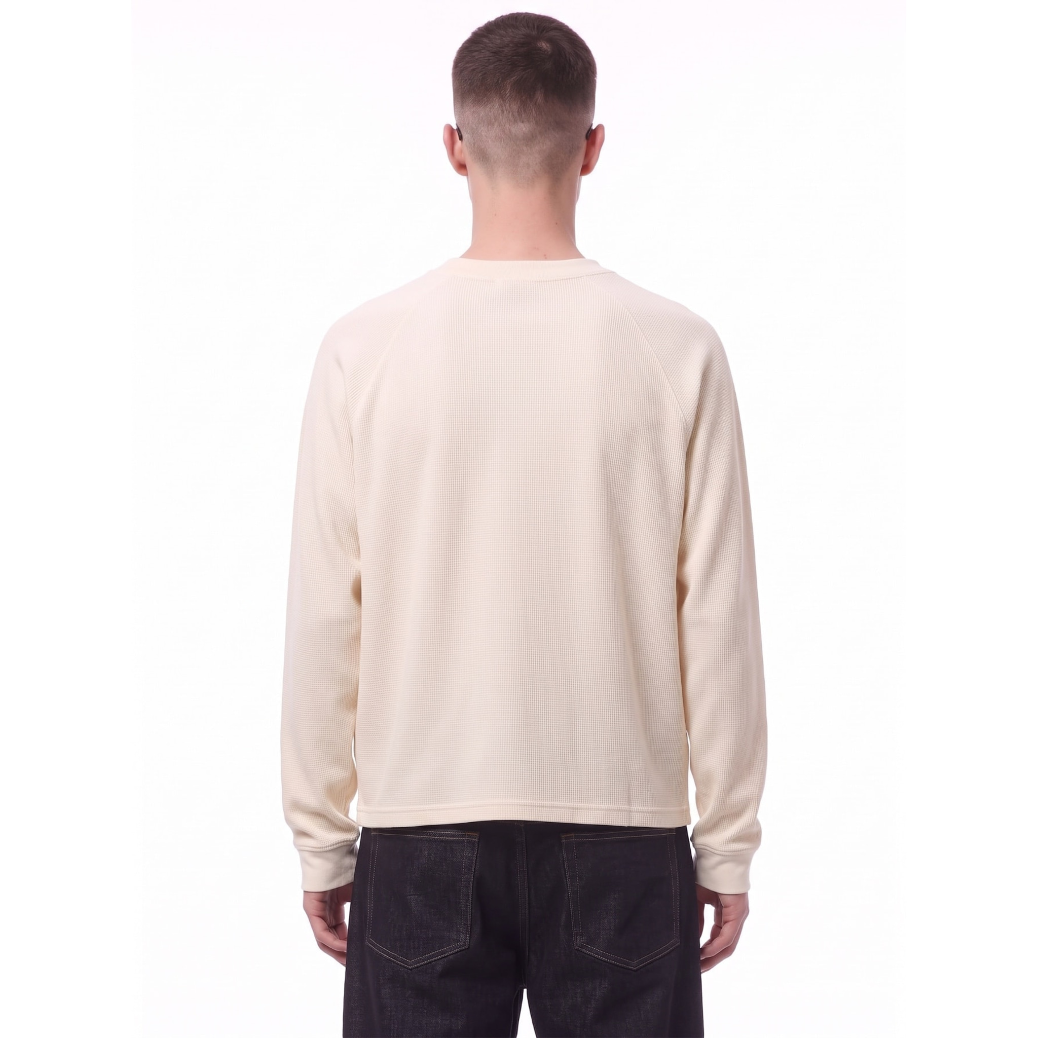 Gothic Rock Ink Collage Long Sleeve — Back · LIGHT APRICOT