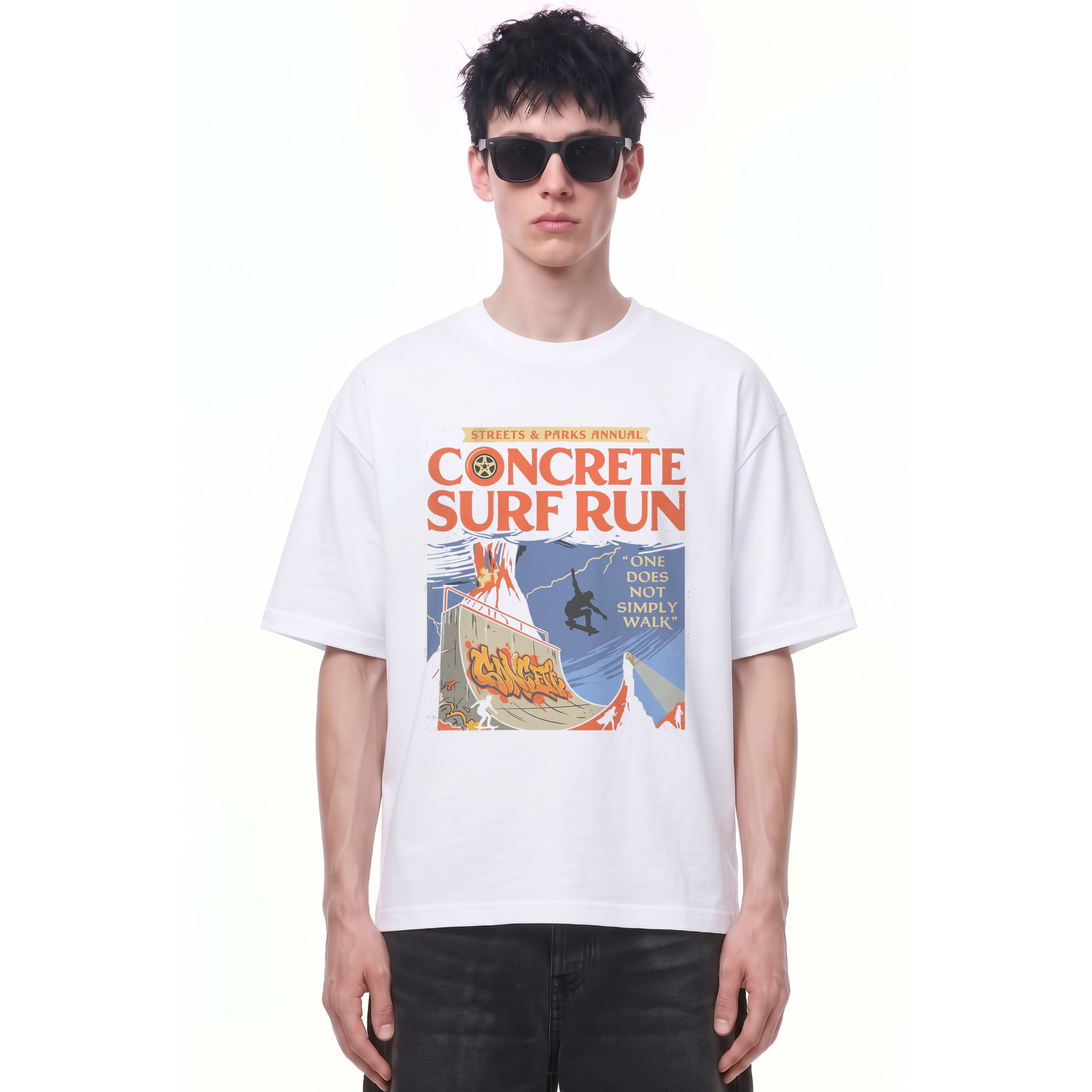 Concrete Surf Run Streets Annual Tee — Cover · Black