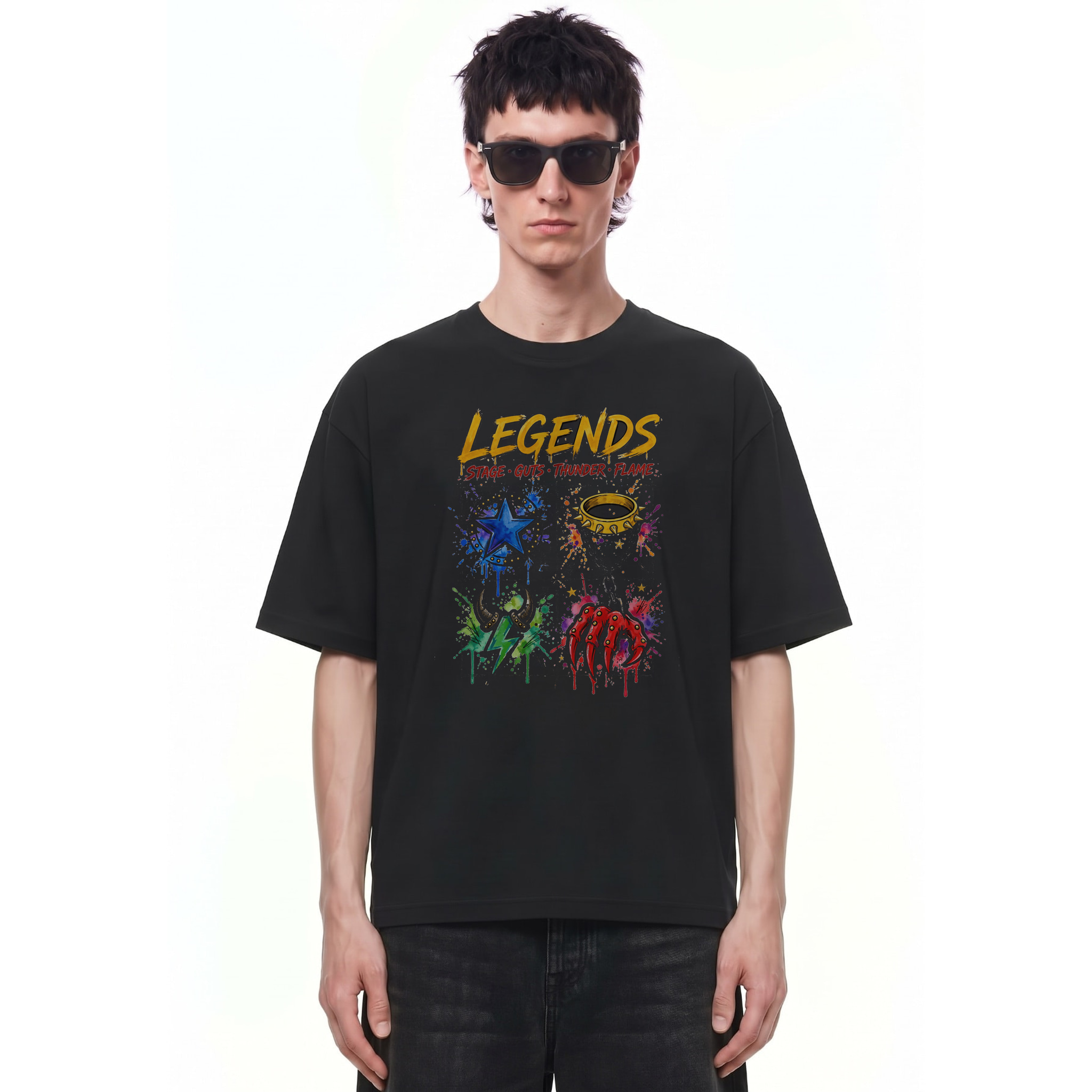 Legends Stage Guts Graphic Tee — Cover · Black