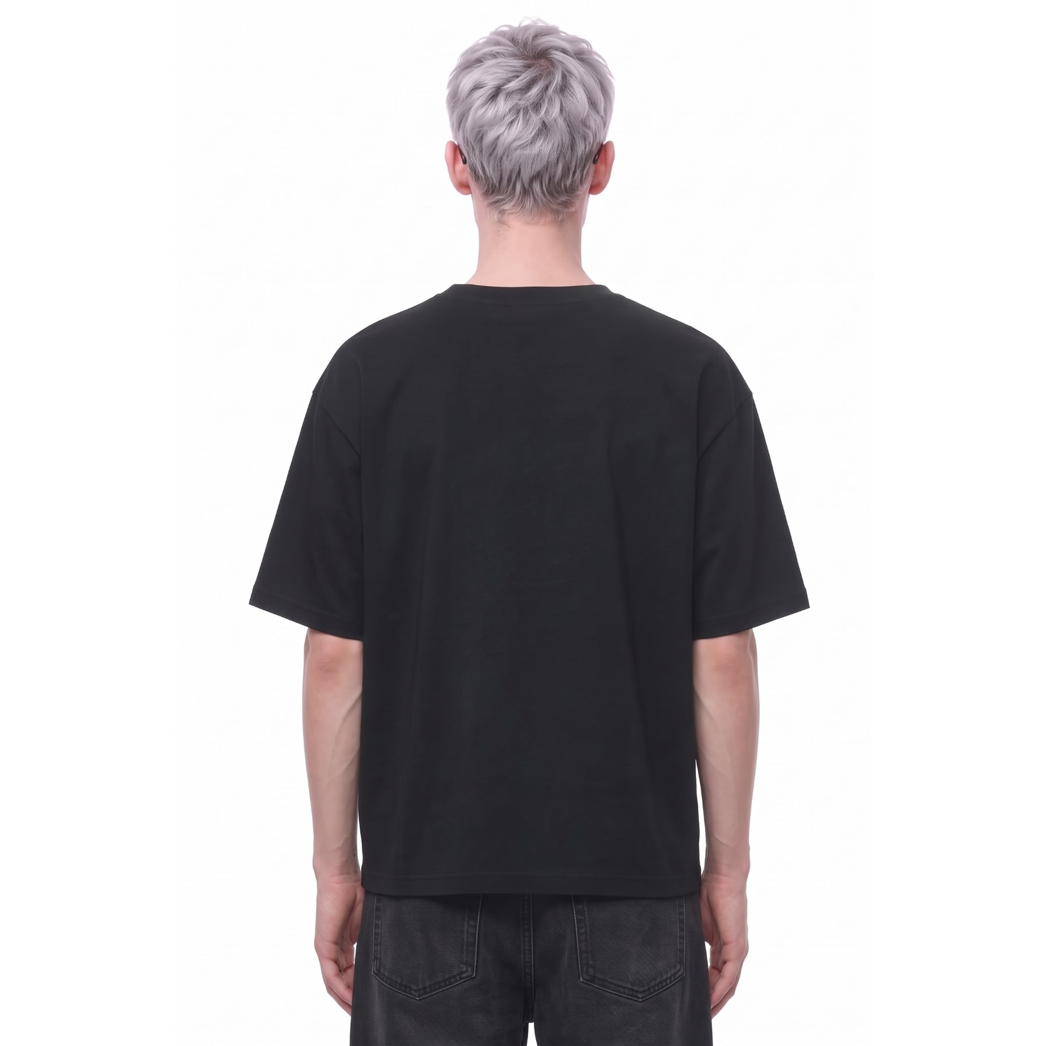 Unleashed Abstract Graphic Tee — Back · Black