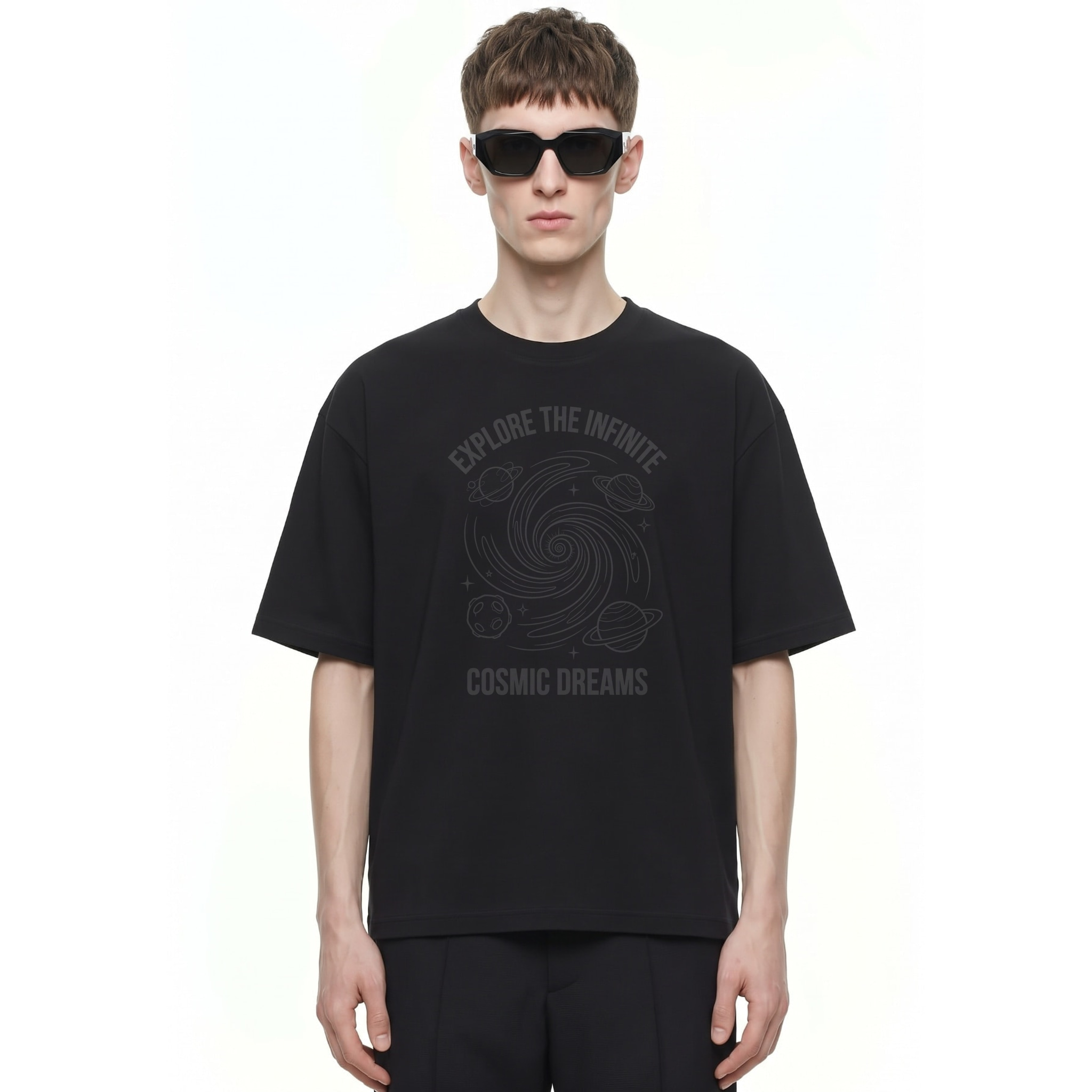 Cosmic Dreams Infinite Tee — Cover · Black